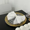 100 PCS Charger Plate Plastic Decorative Service Tray Clear Dinner Trays Banquet Plates Wedding Party Decor Table Place 13inch 3