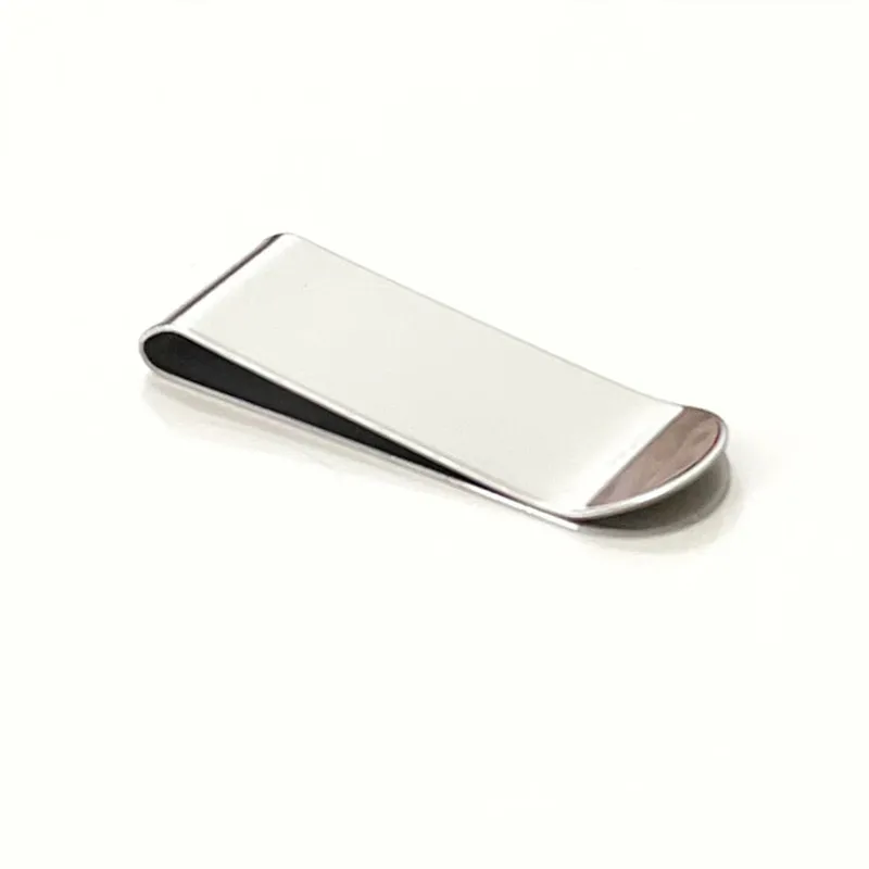 Metal Stainless Steel Money Clips Folder Stripe Print Silver Cash Clamp Holder Wallet Slim Card ID Money Clips Men Women