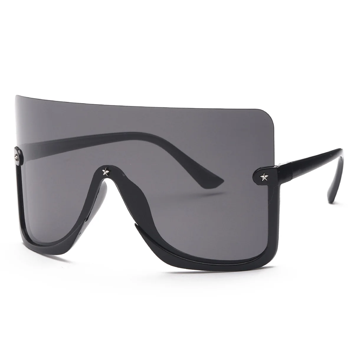 New Big Face Mask Sunglasses Windshield Multicolor Sunglasses Men and Women European and American Cross border