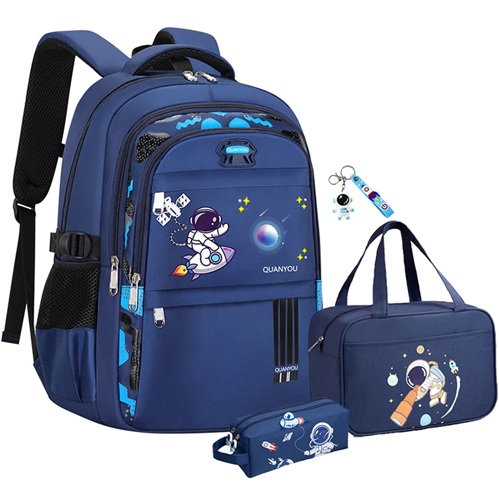 

Astronaut Bookbags Cute Lightweight School Backpack for Boys Elementary Student Backpack Lunchbox School Child Schoolbag Set