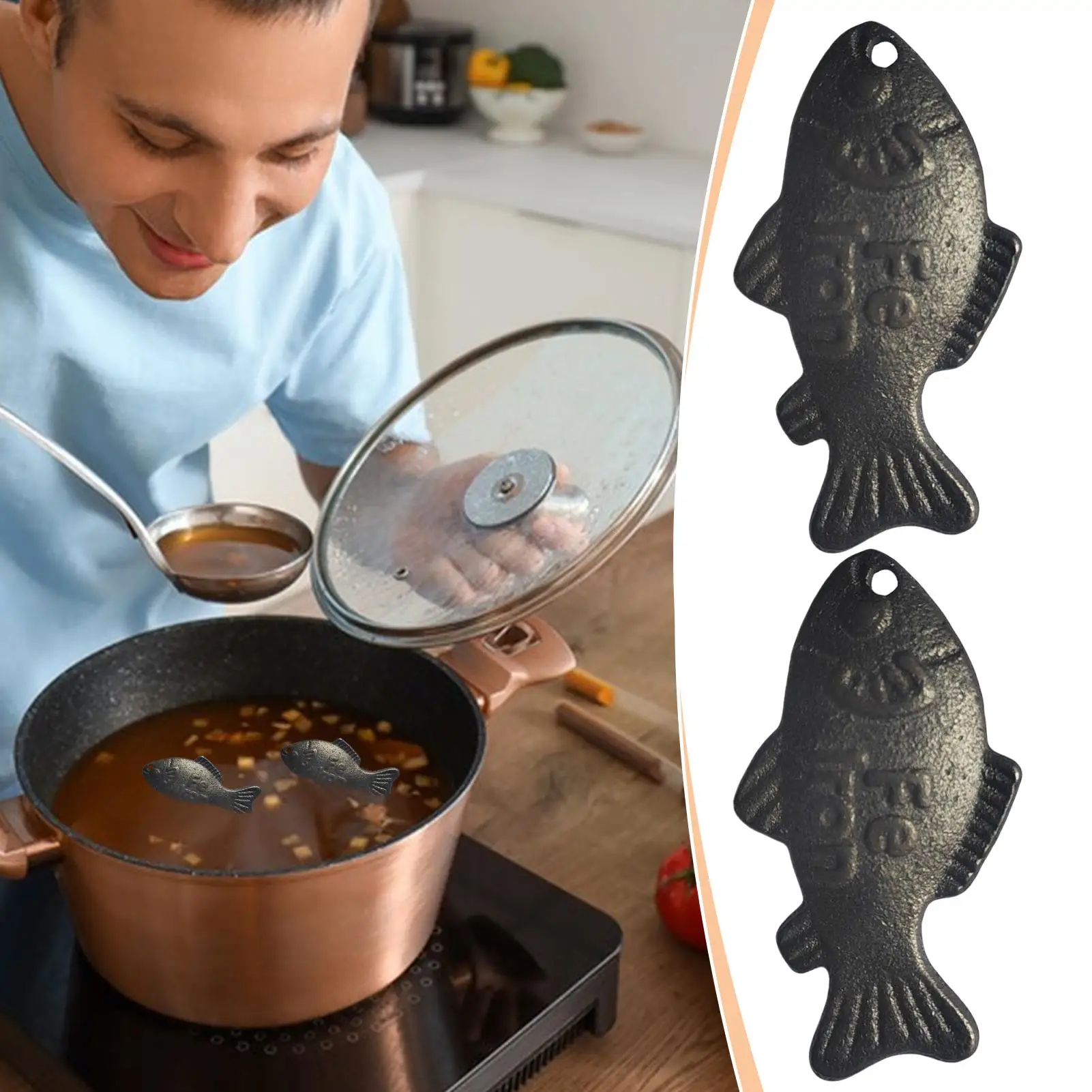 Iron Fish 2 Pack  A Natural Source of Iron to Reduce The Risk of Deficiency Safe Cooking Tool Reusable Kitchen Accessories