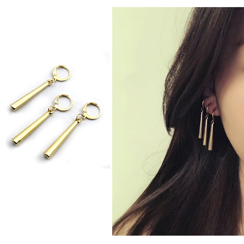 Dangle Earrings Drop Earrings Pendant Earrings Long Earrings Kiss Jewelry Unisex 3Pcs/set Zoro Cosplay Earrings Prop for Women Men Long Column Pendant Drop Earrings Ear Clip Friends Gift