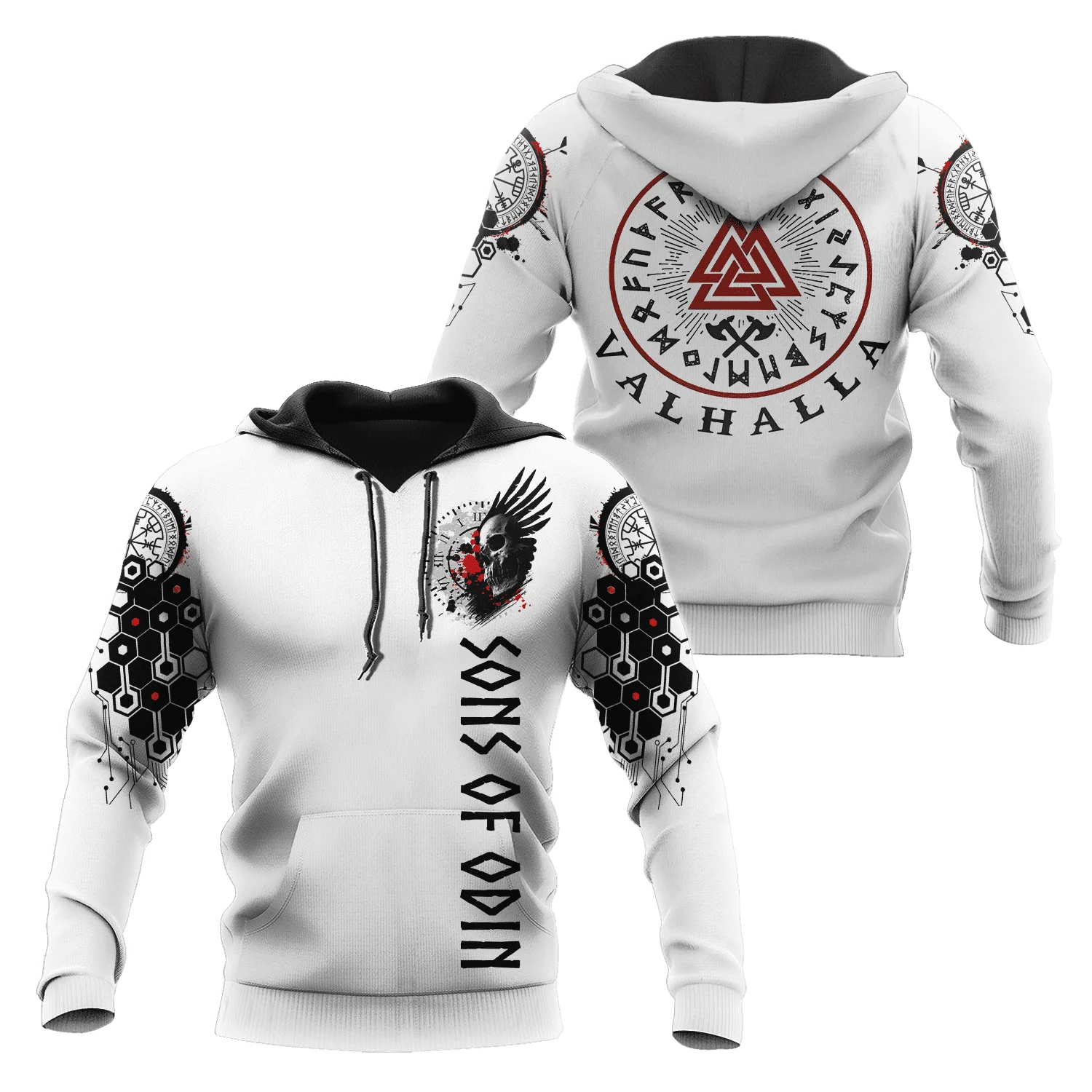 Men's Hoodie 3D Printed Pullover Oversized Spring Fall Loose Vintage