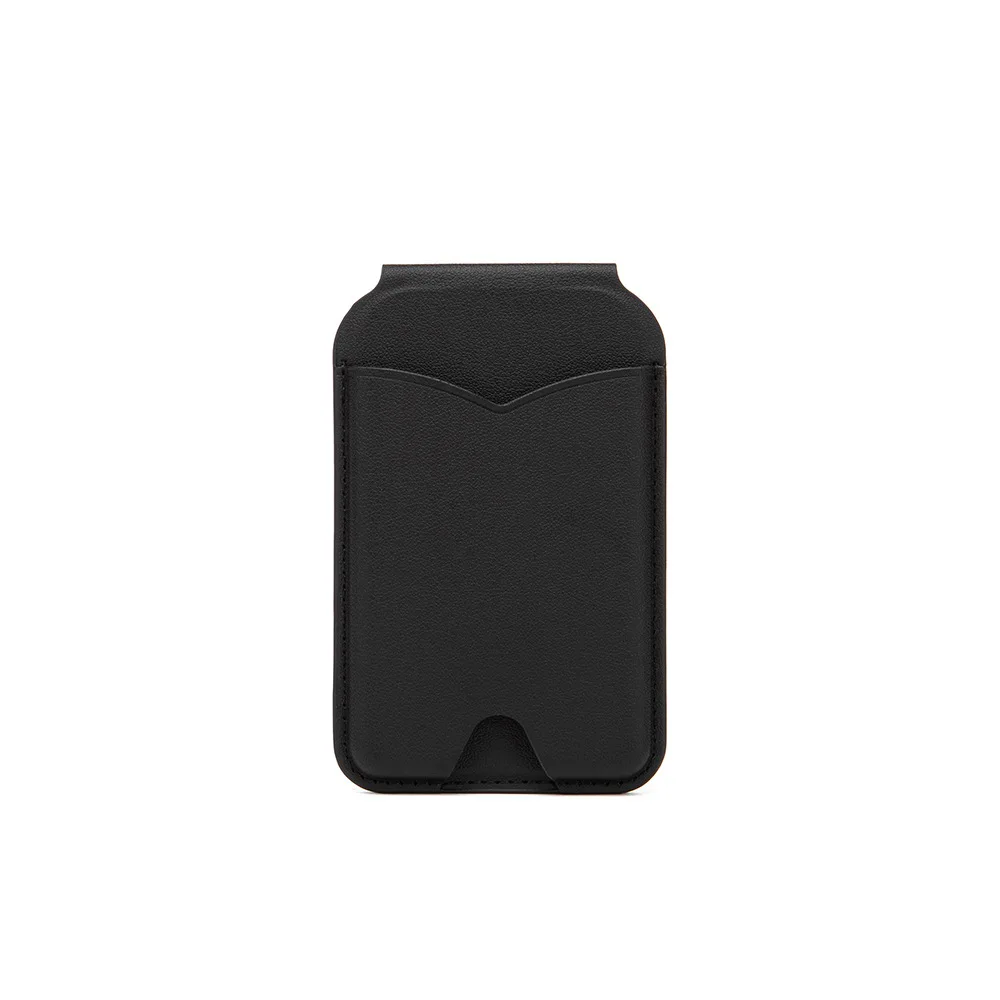 Magnetic PU Leather Wallet Stand with Mirror and Adjustable Kickstand Card Holder