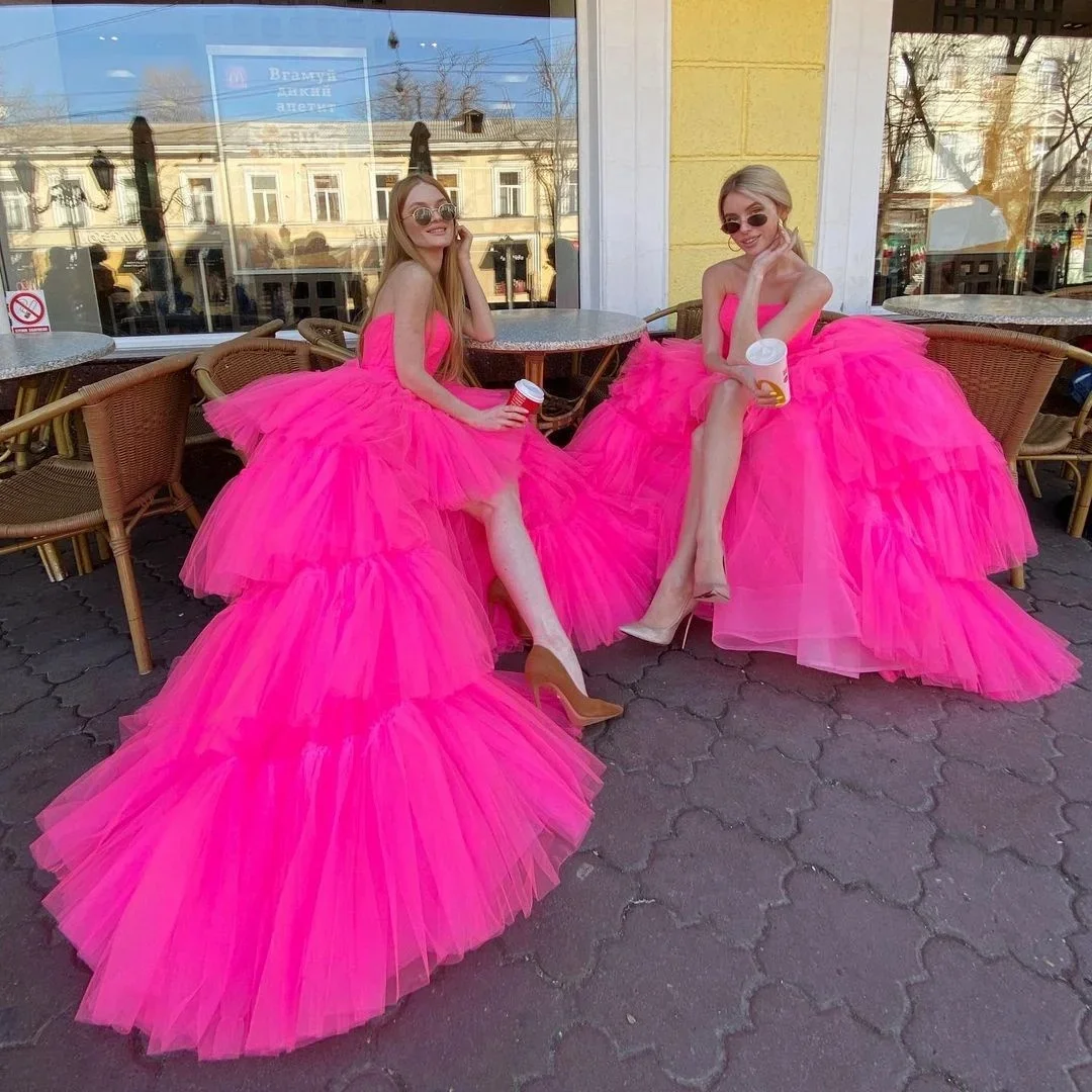 

Elegant Layered Pleated Formal Occasion Tulle Evening Dress Sleeveless Off the Shoulder Ball Dress Wedding Dress