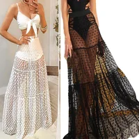 Korean Style Floor-Length Polka Dot Skirt 4