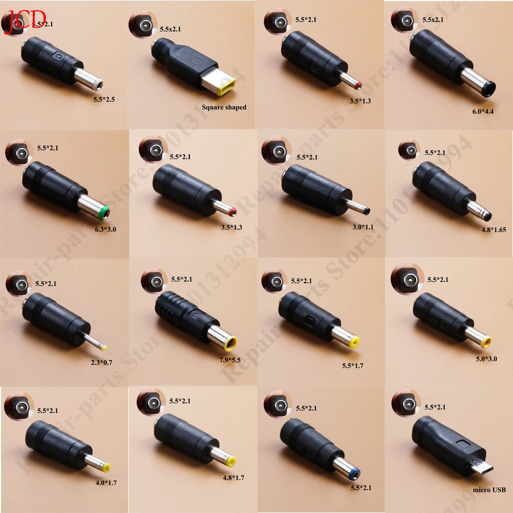Lot De 5 Adaptateurs DC Jack 5,5x2,1 Mm Femelle Vers 4,0x1,7 Mm Mâle - Pour Alimentation PC Portable, Appareils électroniques