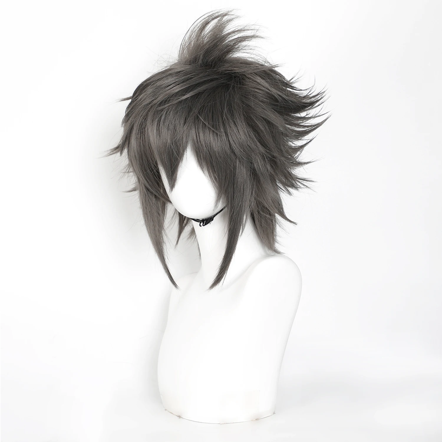 Final Fantasy XV-Inspired Noctis Lucis Caelum Black Synthetic Wig with Bangs for Cosplay Events
