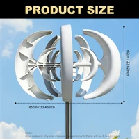 Éolienne à axe vertical 1000W 1KW 12V 24V 48V, générateur éolien certifié CE, énergie gratuite, démarrage à basse vitesse, hors réseau pour usage domestique 2