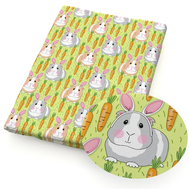 Summer Patchwork Guinea Pig Polyester Cotton Fabric