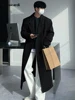 Mauroicardi Autumn Winter Long Thick Warm Soft Fitted Woolen Coat Men Single Breasted Cool Luxury Chic Wool Blends Overcoat 2024 5