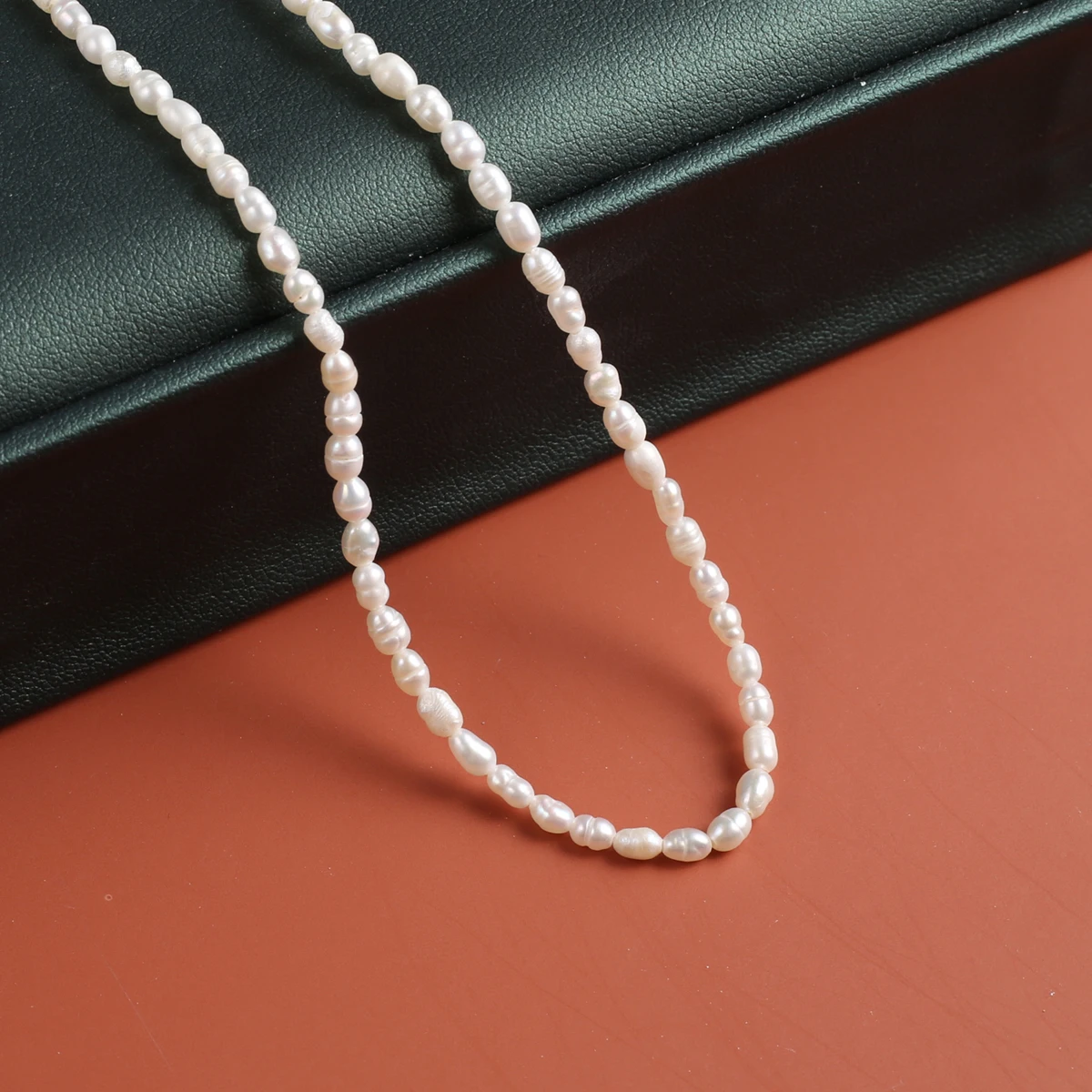 Natural Real Freshwater Pearl Beads Rice Shape Punch Loose Bead for Jewelry Making Diy Necklace Bracelet Accessories