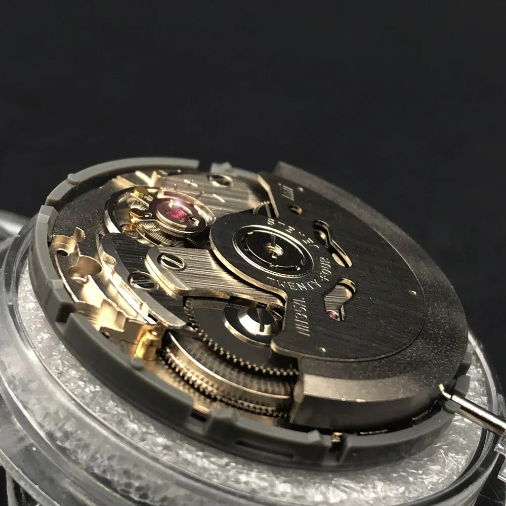 Japanisches Original NH35 Uhrwerk Krone bei 3.8 3 6 NH35A Mit Schwarzem Datum Automatisches Mechanisches Uhrwerk Zifferblatt-Mods Reparatur Uhrmacher – Detail 5