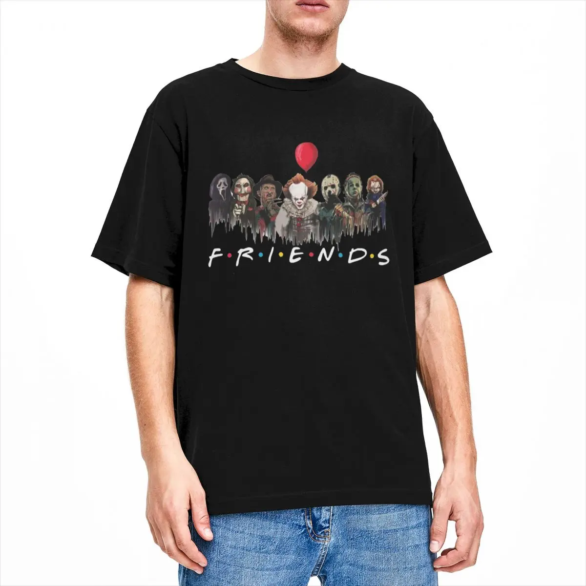 Maglietta Donna Horror Friends: Design Originale, Cotone Morbido, Vestibilità Regolare
