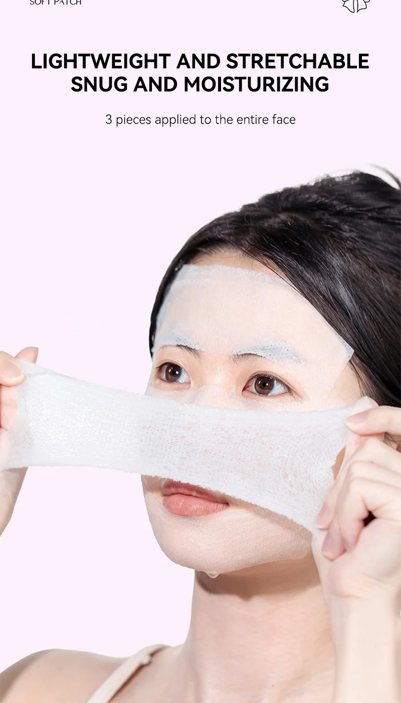 Description Picture 3 of itemGECOMO Perforated Stretchable Cotton Pads — Skin-Fitting, Ideal for Facial Masks, Makeup Removal, and Skincare Routine