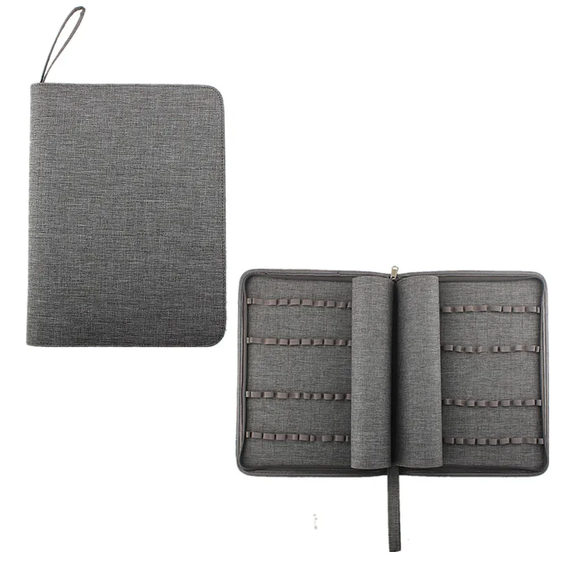 LuxuryFountainPenCaseStorageBagfor48PensZipperWarterproofPen