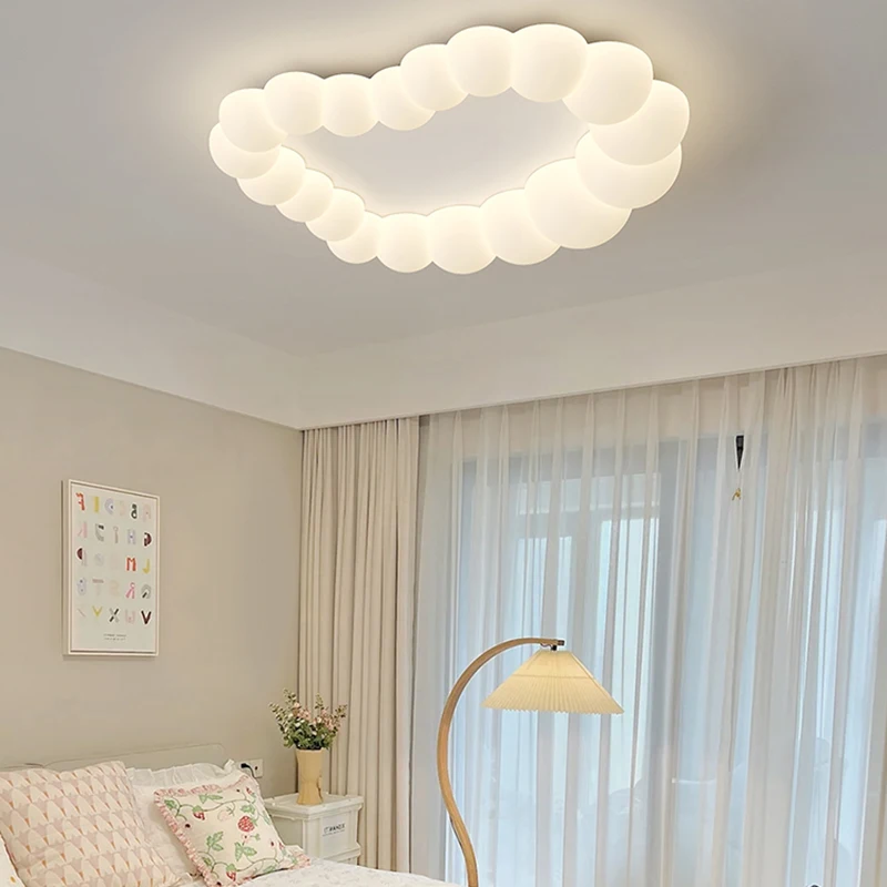 Plafonnier Nuage 3D Cartoon 38W - Luminaire LED Enfants Avec Télécommande, Chambre Garçon Fille
