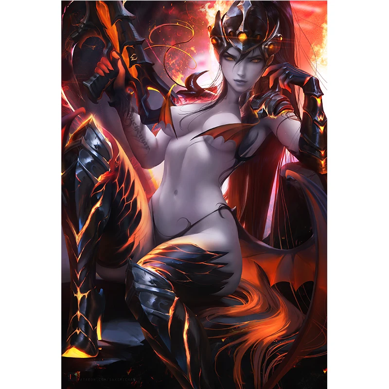 Авторская печать overwatch Widowmaker Сексуальная аниме-девушка художественные Плакаты HD