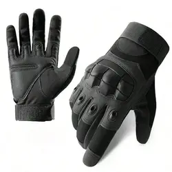 Breathable Touchscreen Full - Finger Motorcycle Riding Gloves - M (Black)