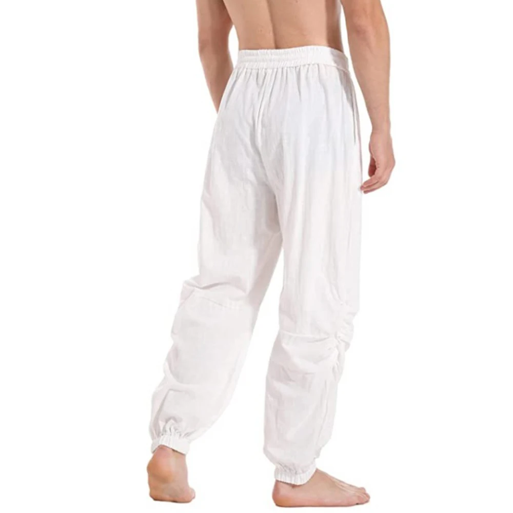 

Bandage Trousers Men Harem Pants Casual Loose Drawstring Pants Lace Up Pants Medieval Reenactment Nordic Pirate Plus Size