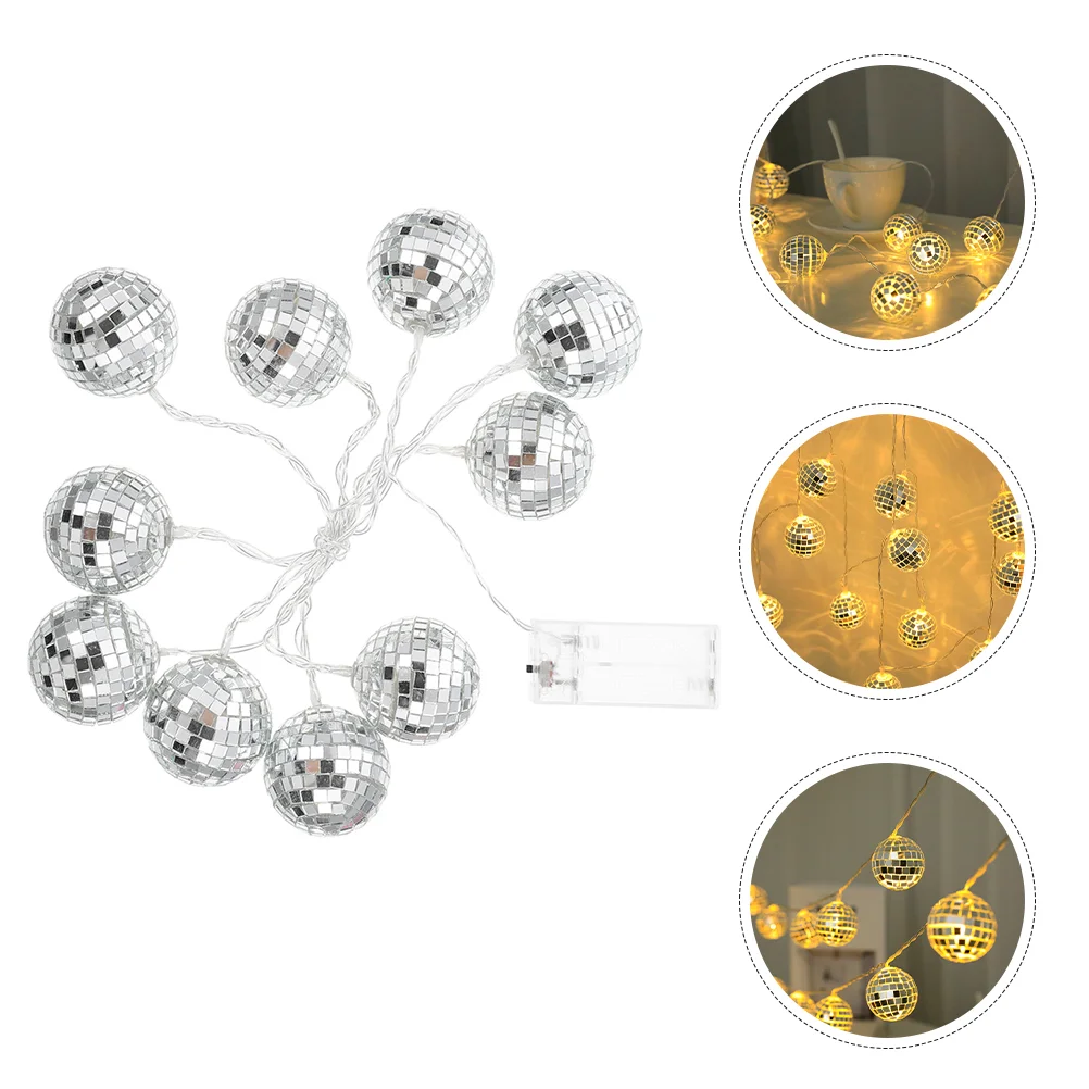 Dorm Outdoor String Lights Party Outdoor String Lightss Mini Garden Disco Ball Lights Glass Camping Supplies for Tent dvotinst newborn baby photography props cool mini wigwam camping tent outfits lights decorations set studio shooting photo props