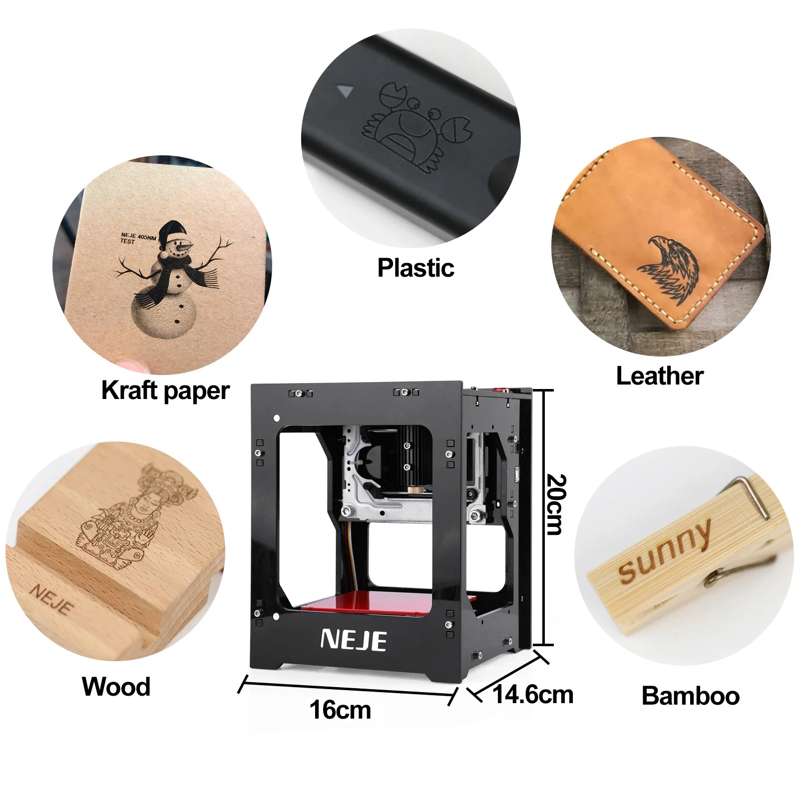 Beginner-friendly] NEJE DK-8-KZ Mini Laser Engraving Machine