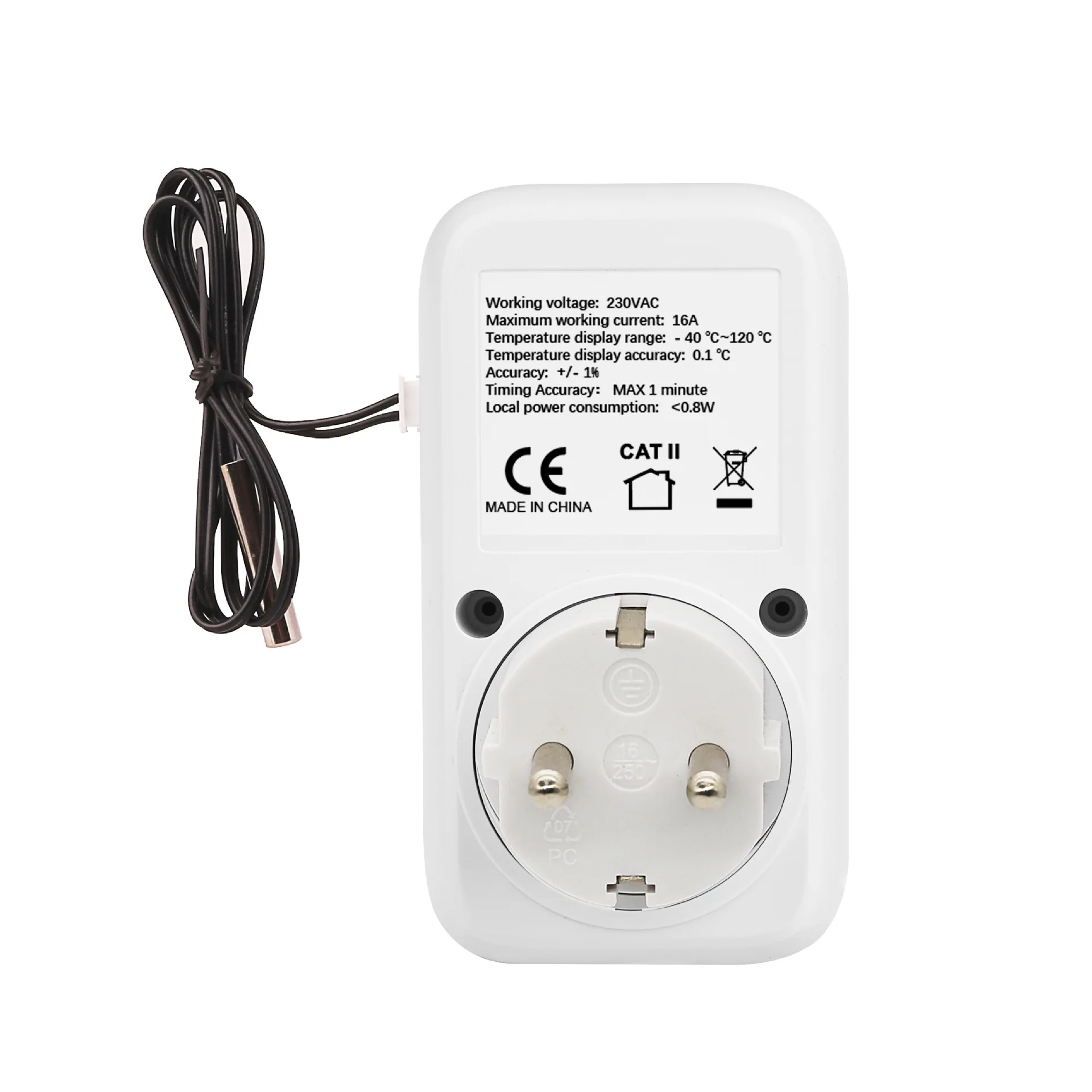 Digital Temperature Controller Socket Thermostat EU Plug With Timer Switch Heating Cooling For Refrigerator Aquaculture