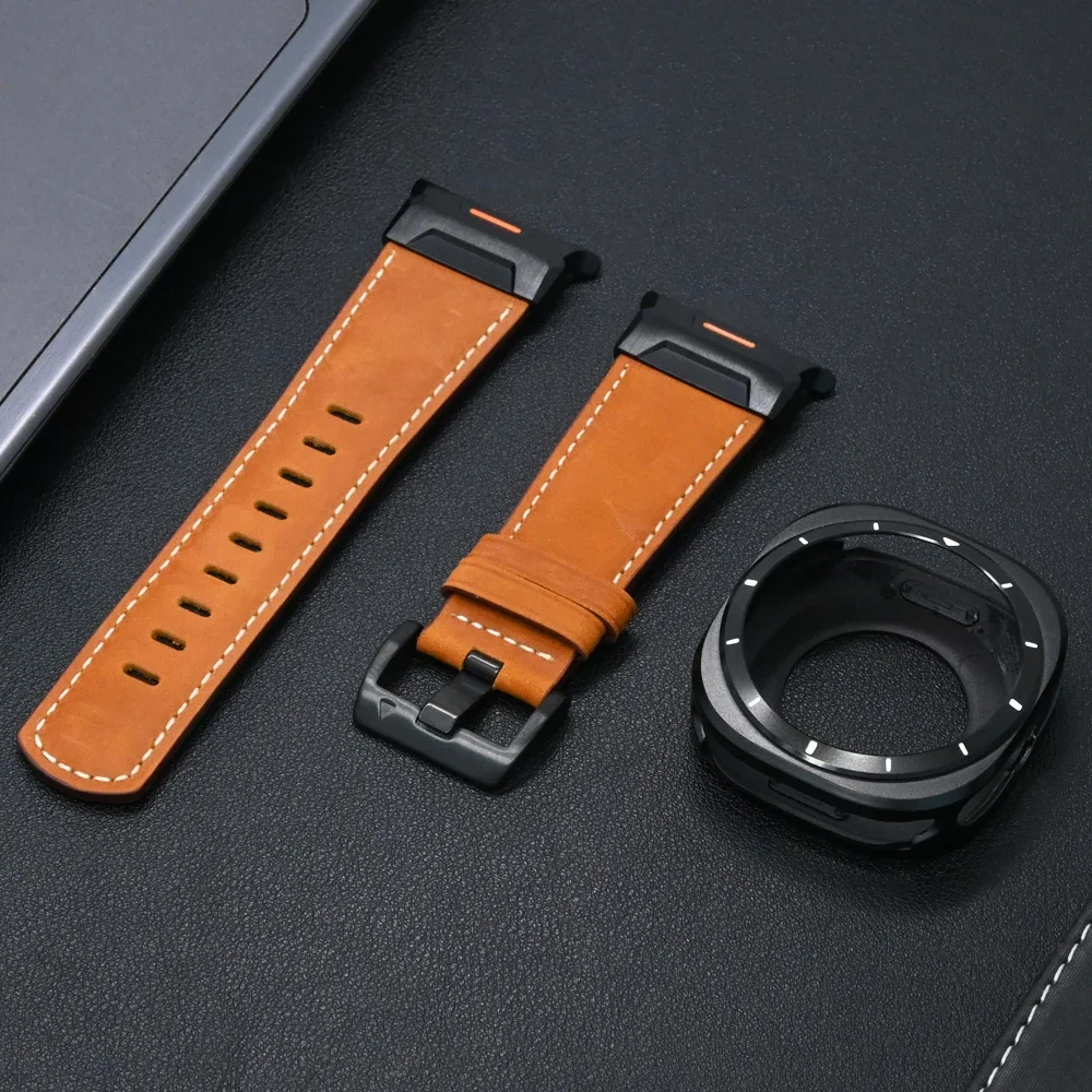 Premium Leather Bracelet with Aluminum Alloy Case
