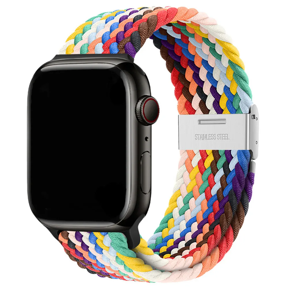 Braided Nylon Strap for Apple Watch - Vibrant and Durable Bracelet