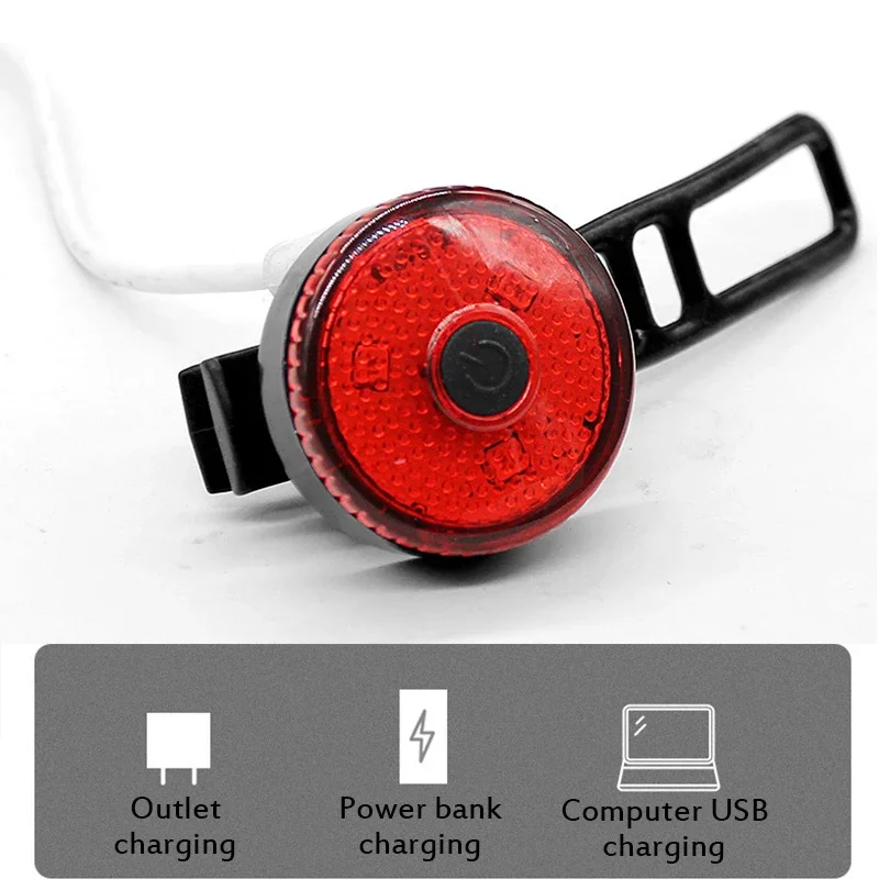 Bicycle COB Red Rear Light Bicycle High Visibility Rechargebale Usb Bike Tail Li