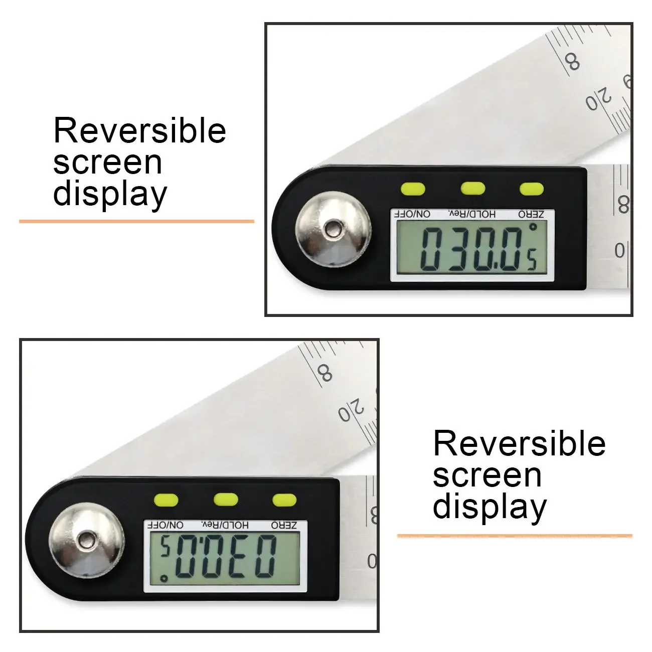 200mm 8'' Digital Protractor Inclinometer Electronic Angle Ruler Goniometer Measurements Stainless Steel Angle Ruler