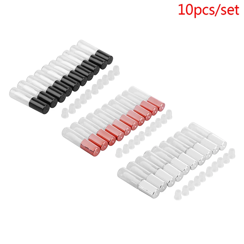 10pcs/lot DIY Lip Balm Tube Container With Cap Empty Lipstick Bottle Lipgloss Tube Cosmetic Sample Container