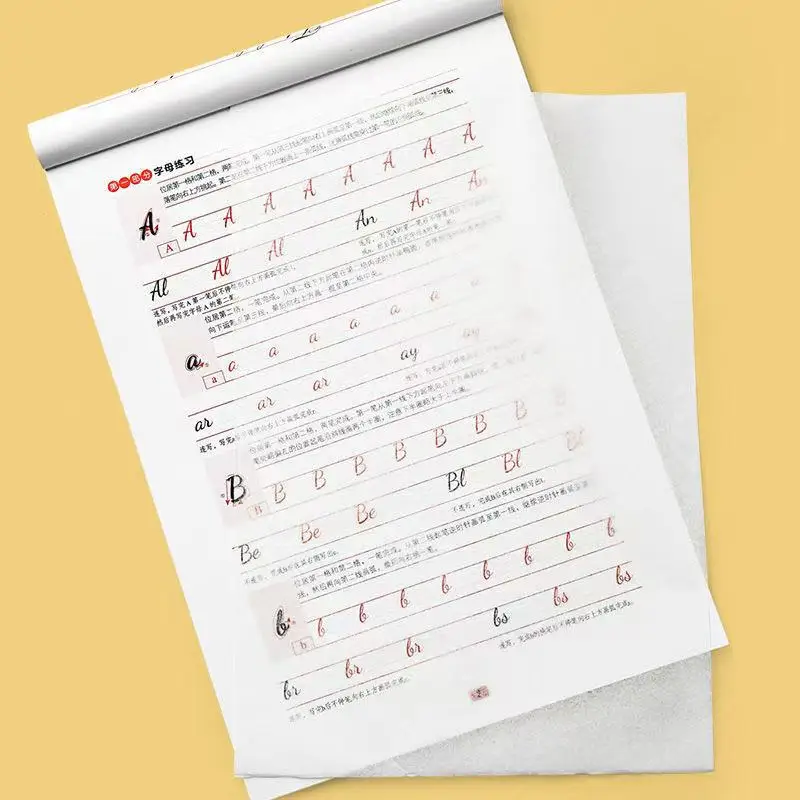 Learning Spanish/Chinese Books Calligraphy Copybook Standard Spanish  Handwriting Copybook Practice Writing Art Libros 4