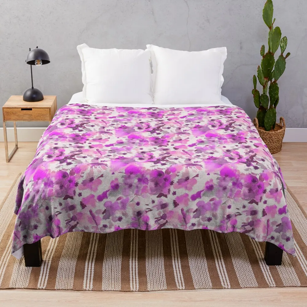 

Wild Roses in Pink Throw Blanket warm winter Decorative Sofa Sofa Blankets