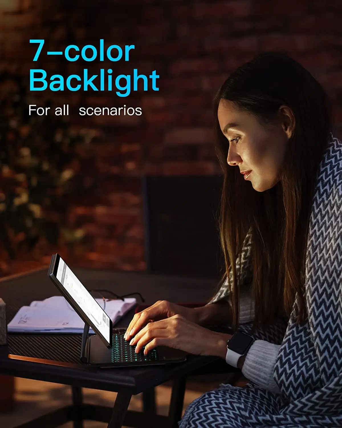 para Apple Case de Teclado Mágico para Ipad ar ar Ipad Pro 11 2022 2022 para Ipad Pro 12 12.9 2022 Teclado Mágico Estojo p/ tablets e e-books - Imagem 6