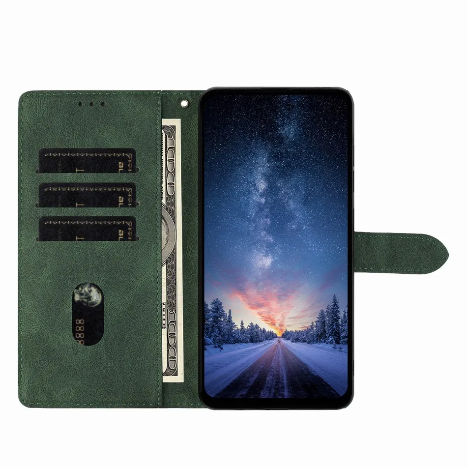 Elegant Leather Wallet Holder Book Style Case - Classic Design and Premium Protection