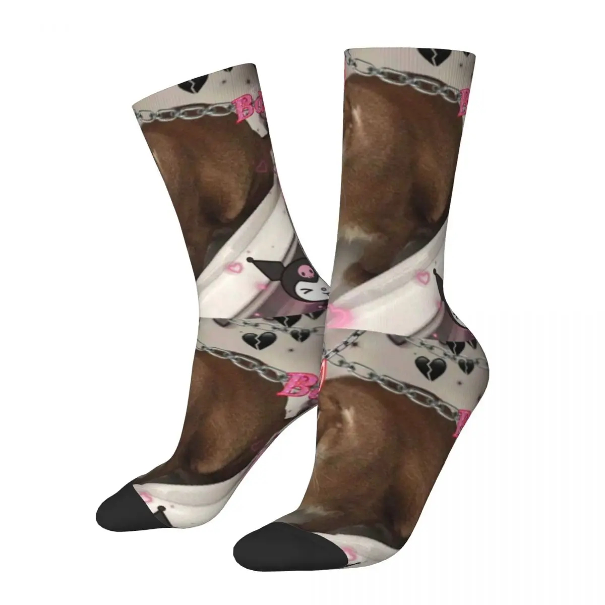 

Big Floppa Emo Socks Men's Women's Funny Happy Cat Meme Caracal Socks Harajuku Spring Summer Winter Middle Tube Socks Gifts