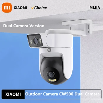 2025 NUOVO Xiaomi Outdoor CW500 Versione doppia fotocamera IP66 Protezione di sicurezza CCTV Rilevazione AI Visione notturna a colori Smart Home