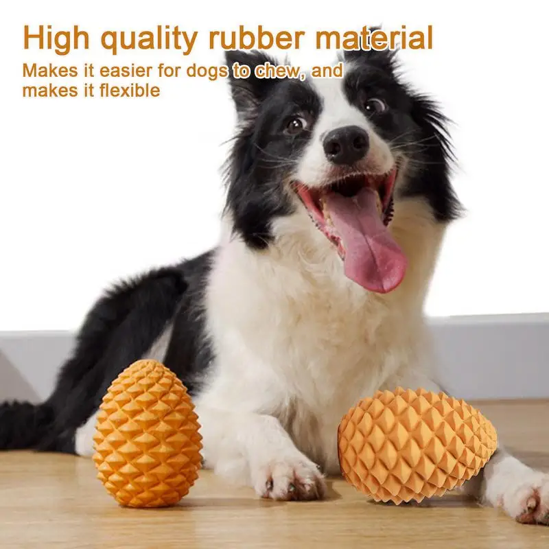 

Pine Cone Dog Chew Toys Puppy Teeth Cleaning Interactive Corn Toys Bite Resistant Pet Treat Dispensing Toy Pet rubber Chewers