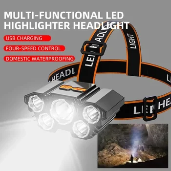 Rechargeable LED Headlamp Flashlight, High Power LED Flashlight, Cool Camping Gear Torch, Ultra Powerful Rechargeable Headlight 1