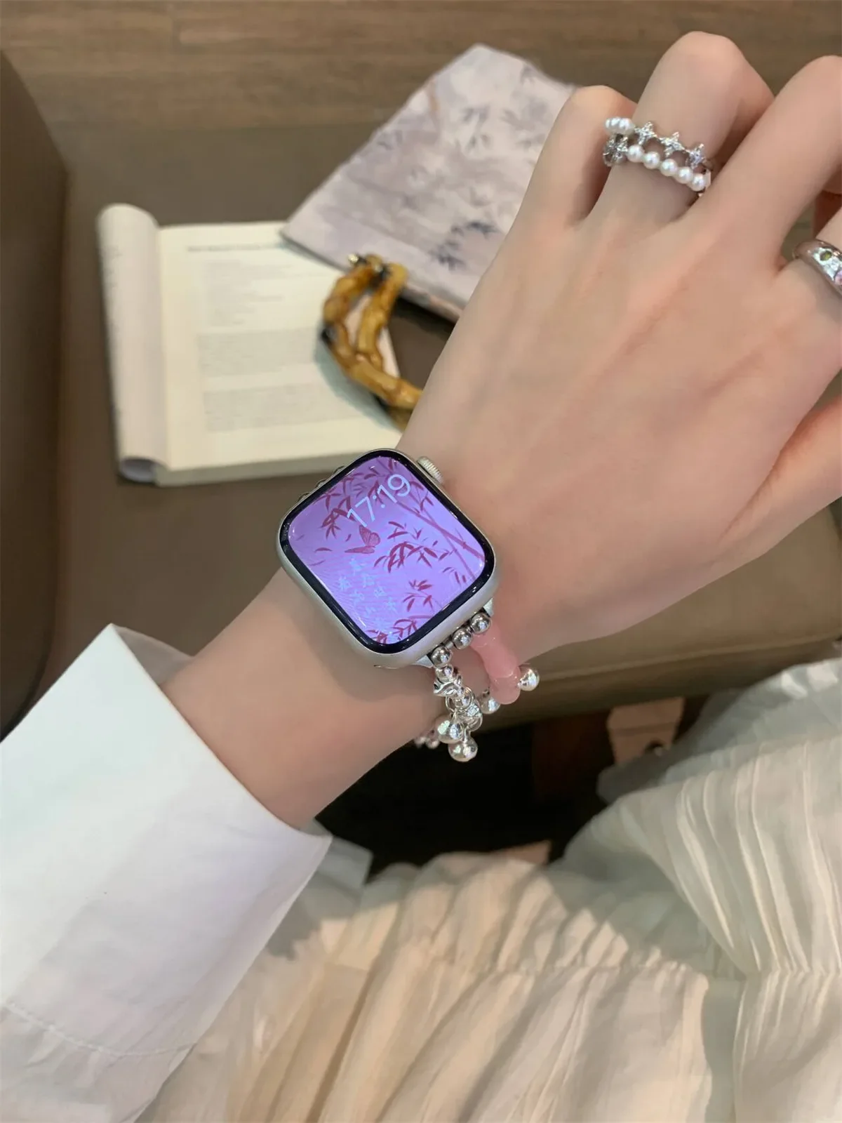 Bracelet de montre à bijoux pour iWatch Ultra 2 Series 10/9/8/7/6/5 Bracelet de montre tendance 42/44/45/46/49 mm 38/40/41 mm_voghion.com