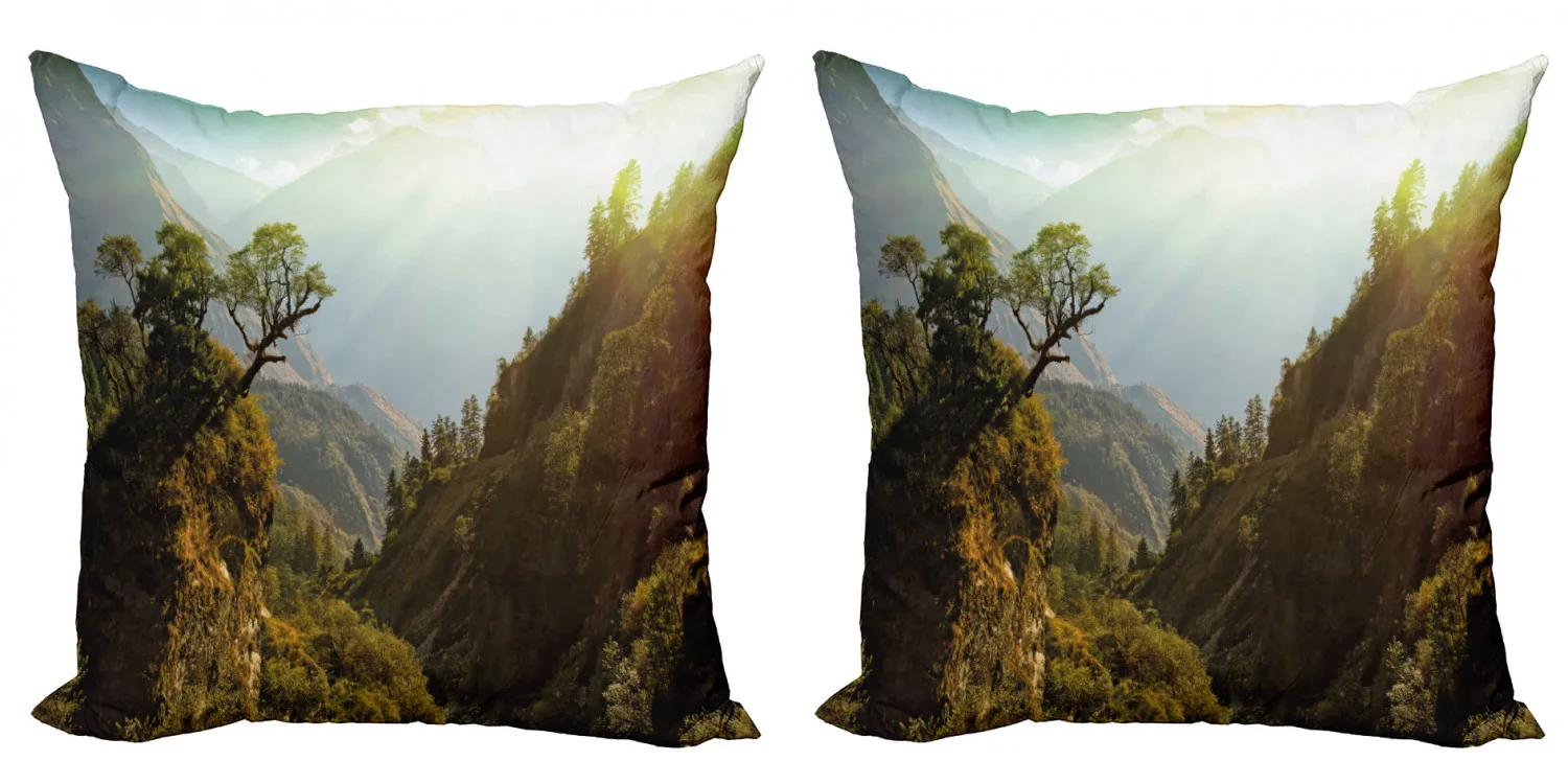Наволочка для подушки с панорамным пейзажем комплект из 2 наволочек на молнии