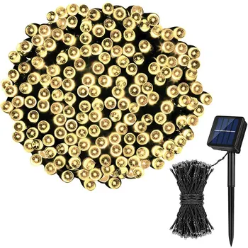 Guirnalda de luces Led Solar para jardín, lámpara impermeable para exteriores, 6V, para Navidad, vacaciones, fiesta, decoración del hogar, 20/50