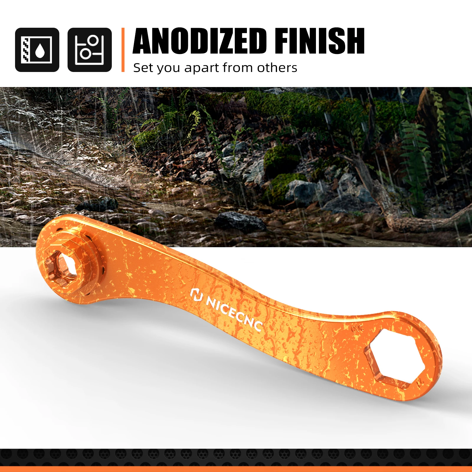 NICECNC 17-27-32mm Vorderrad Hinterrad Achse Schlüssel Werkzeug Spanner Entfernung Für KTM 690 790 890 990 1090 1290 Abenteuer DUKE SUPERMOTO – Detail 6