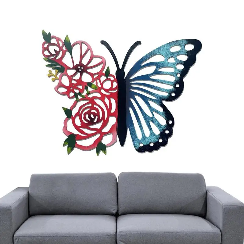 

Butterfly Hanging Decor Large 3D Metal Butterflies Colorful Butterfly Party Supplies Wall Art Crafts For Office Living Room