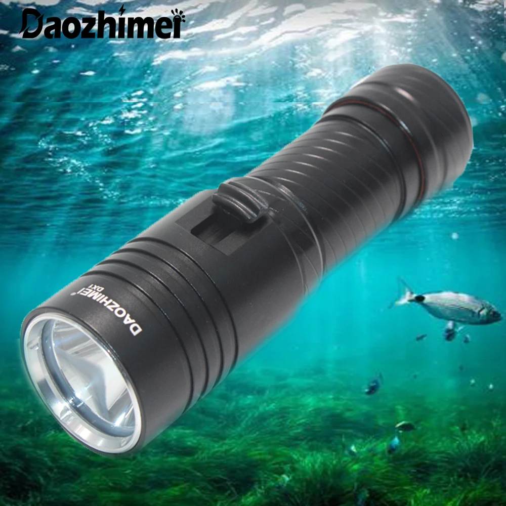 

5000 lumens XM-L2 Scuba Diving Flashlight 26650 Powerful Torch LED Underwater Waterproof Diving Lamp Fishing flash