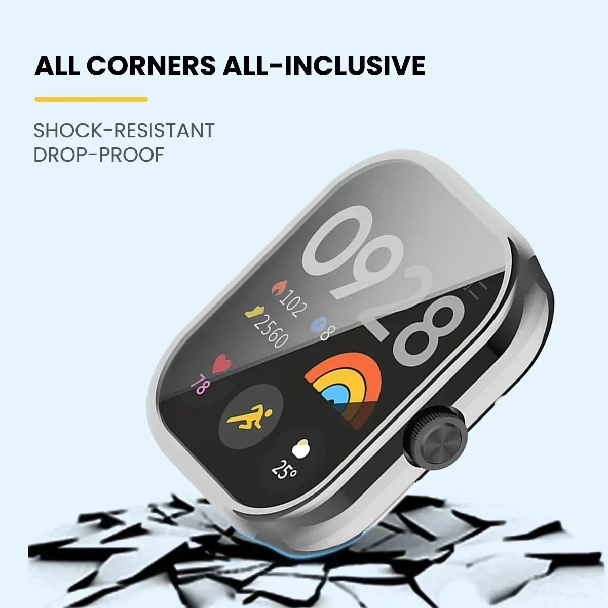 Silicone Strap & TPU Protective Case Set - Transparent Soft Watchband & Shockproof Cover Accessories
