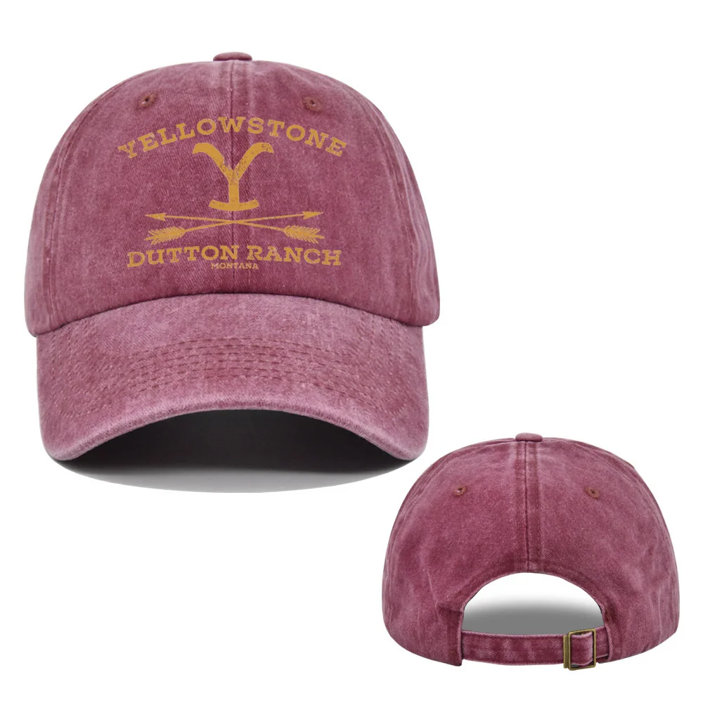 Yellowstone Dutton Ranch Baseball Cap Vintage Washed Dad Hat Distressed Sun Hat Unisex Snapback Hat Visors 4
