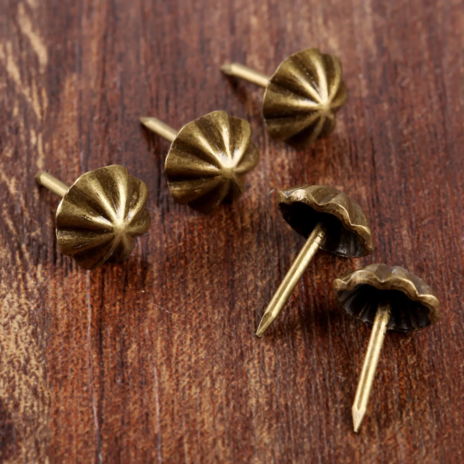 100Pcs 11*17mm Antique Bronze Upholstery Nails Iron Furniture Sofa Jewelry Gift Wooden Box Drum Decorative Upholstery Tacks Stud