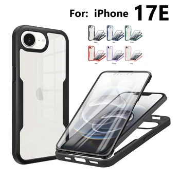 360 °   Custodia Protettiva Trasparente Integrale per iPhone 17E con Protezione Schermo, Cover Rigida in PC e Bumper Morbido in TPU Ott-Box